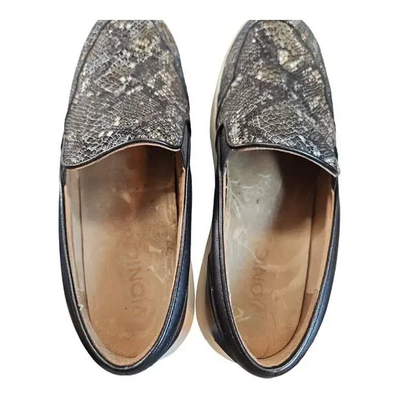 Vionic Dinora Boa Black Snake Print Leather Slip On Sneaker Size 8 - Picture 6 of 8